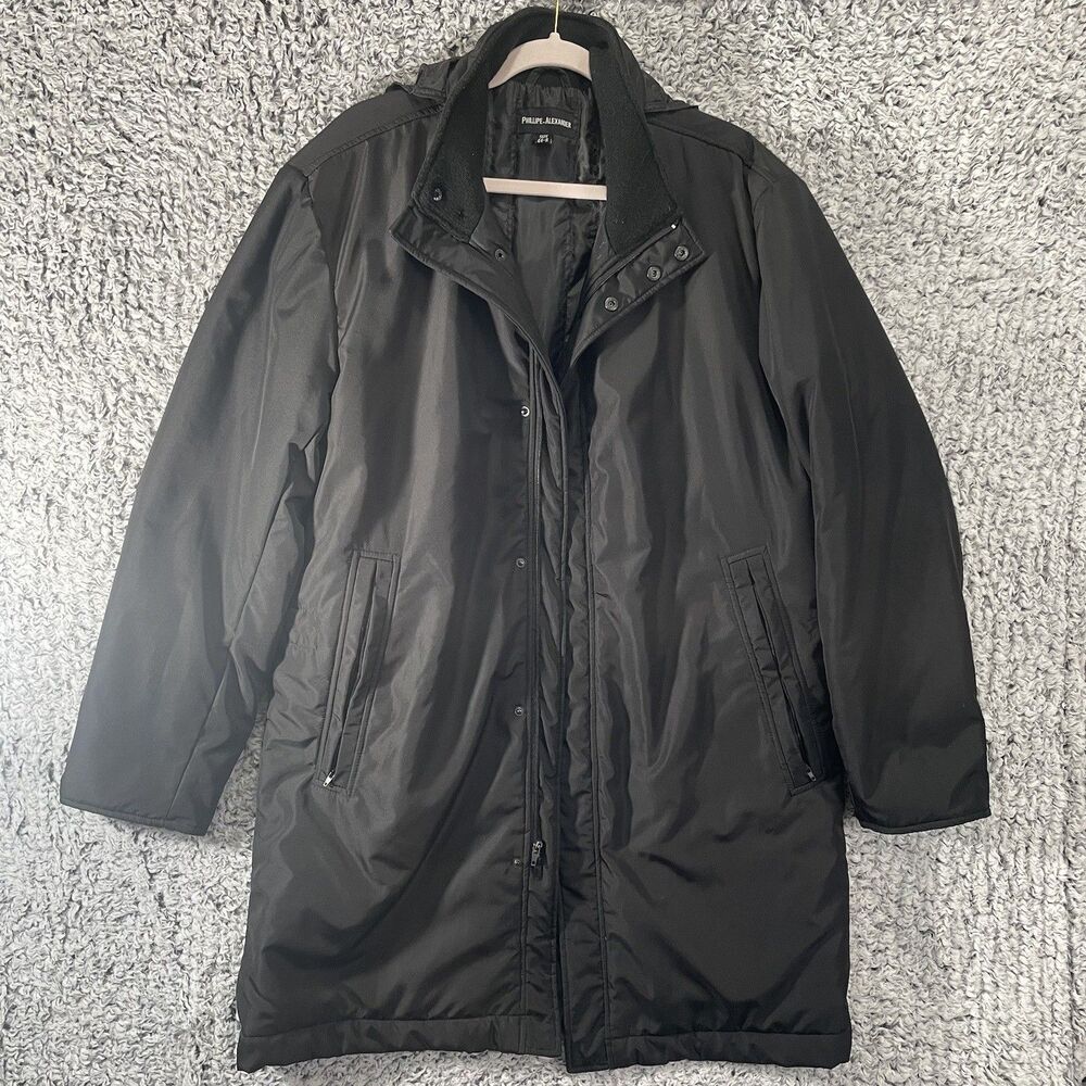 Men's Black Winter Coat XXL Removable Lining Outdoor Heavy Down Jacket